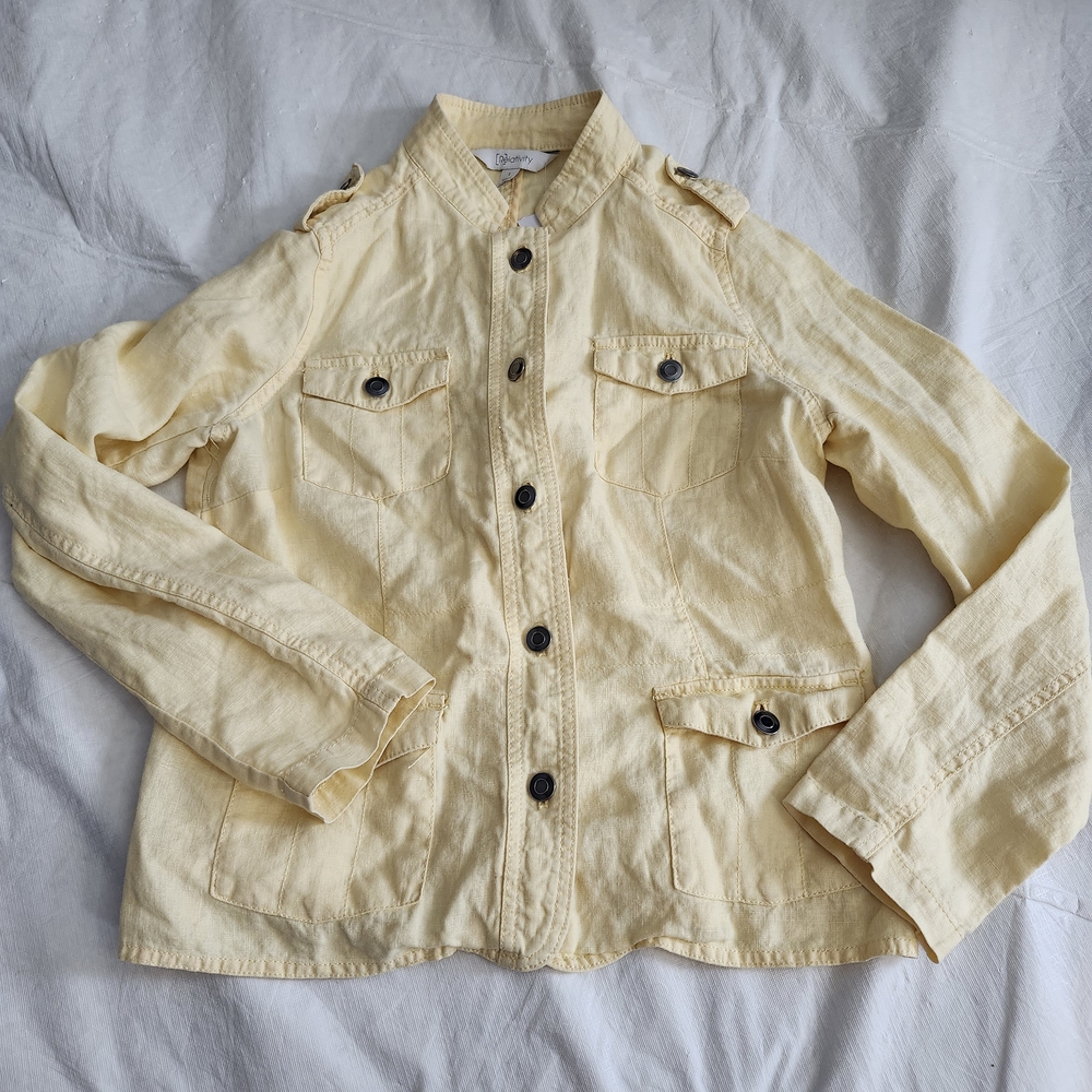 Relativity Size Small Light Yellow Utility Jacket - Picture 2 of 6